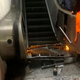 The crumpled bottom of a failed escalator at the Piazza Repubblica metro station on Oct. 23, 2018.